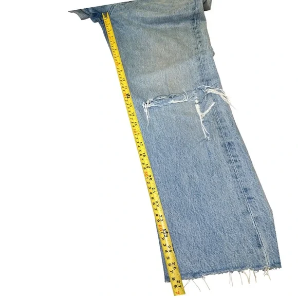 AGOLDE Womens Jeans Size 31 Cherie High Rise Light Wash Straight Leg Distressed‎ - Picture 5 of 11